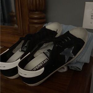 Black and White Sneakers with Star Detail